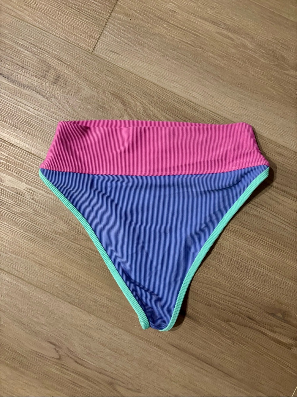 Beach Riot Ribbed Bikini Bottom High Rise EVA-EMMY Colorful MSRP $99 - Picture 3 of 4
